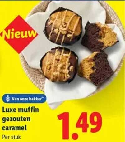 Luxe muffin gezouten caramel