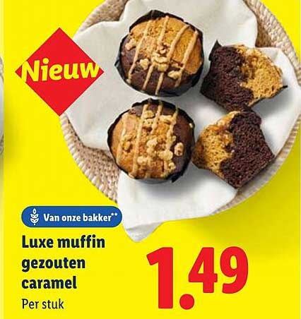Luxe muffin gezouten caramel
