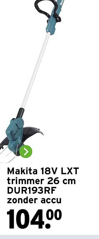Makita 18V LXT trimmer 26 cm DUR193RF zonder accu