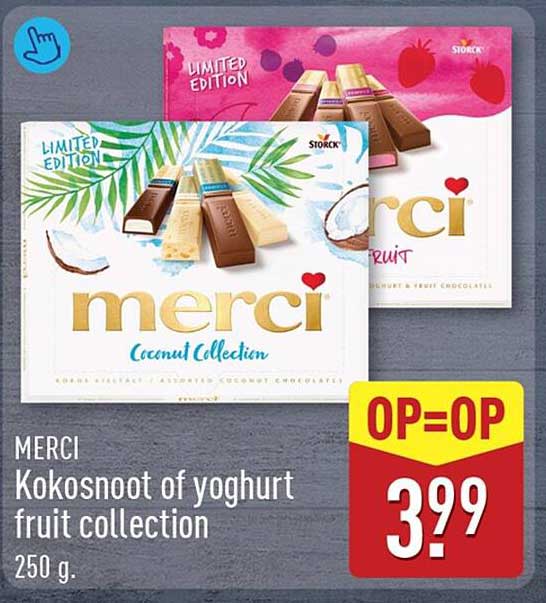 MERCI Kokosnoot of yoghurt fruit collection