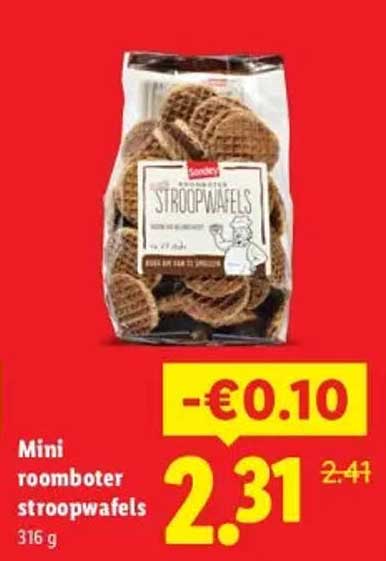 Mini roomboter stroopwafels 316 g