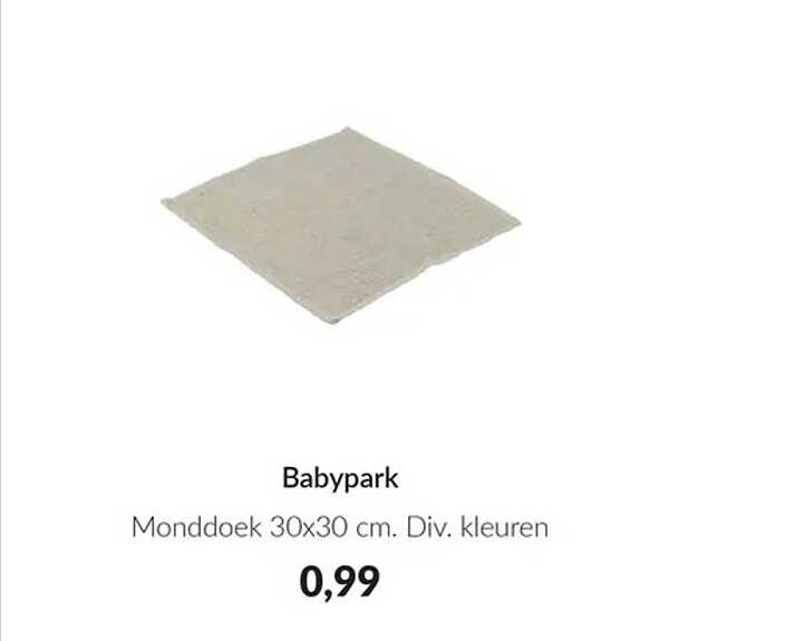 Monddoek 30x30 cm. Div. kleuren