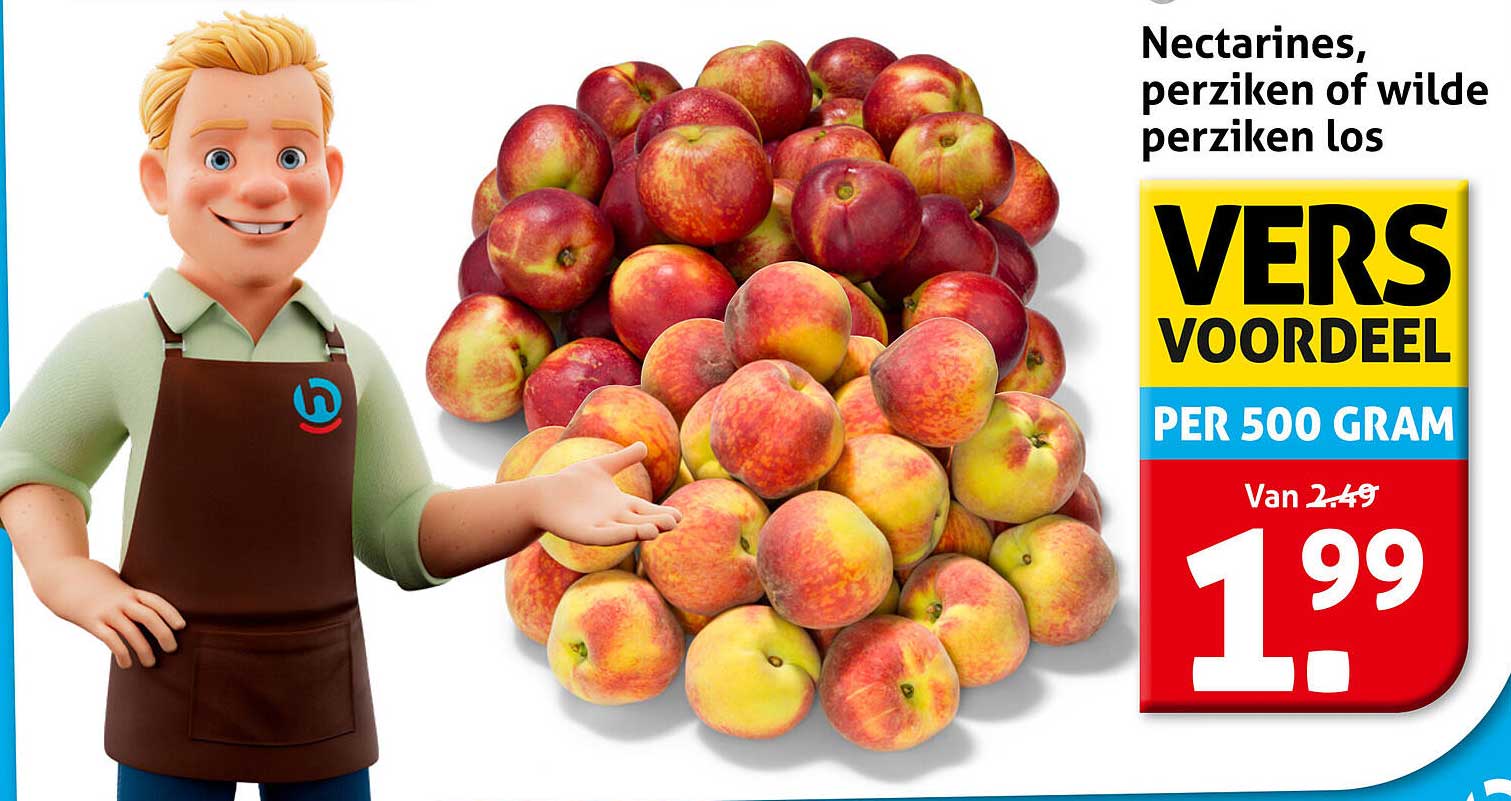 Nectarines, perziken of wilde perziken los