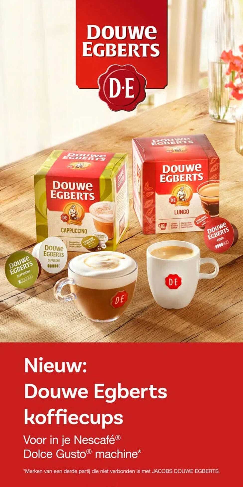 Nieuw: Douwe Egberts koffiecups