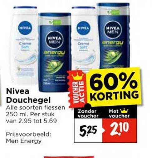 Nivea Douchegel 60% korting