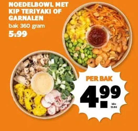 NOEDELBOWL MET KIP TERIYAKI OF GARNALEN