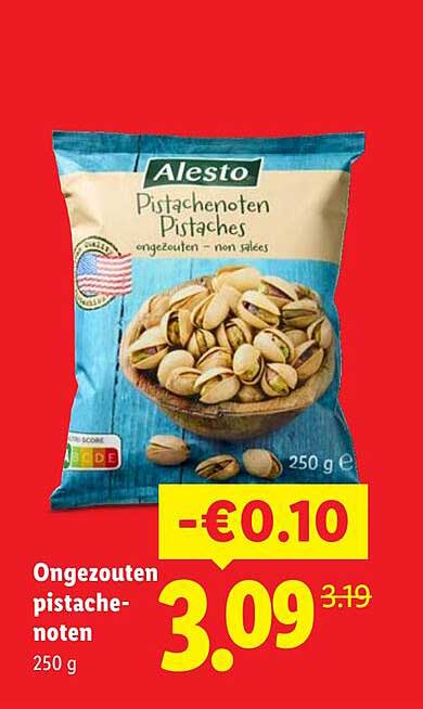 Ongezouten pistachenoten 250 g