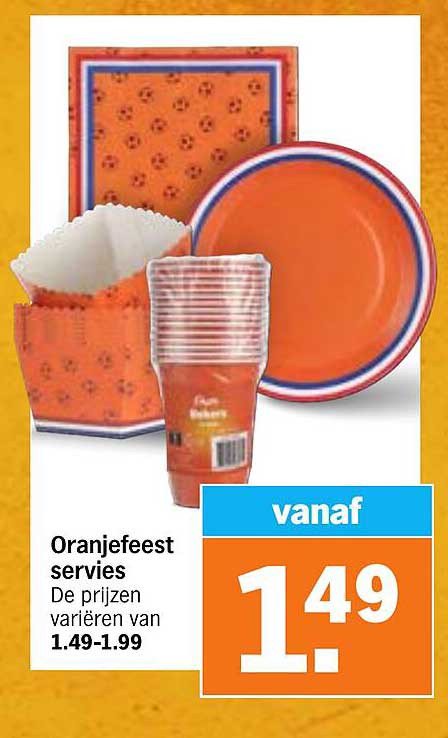 Oranjefeest servies