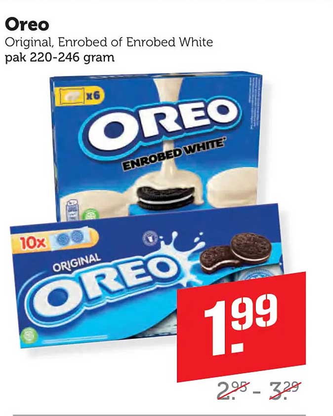Oreo Original, Enrobed of Enrobed White pak 220-246 gram