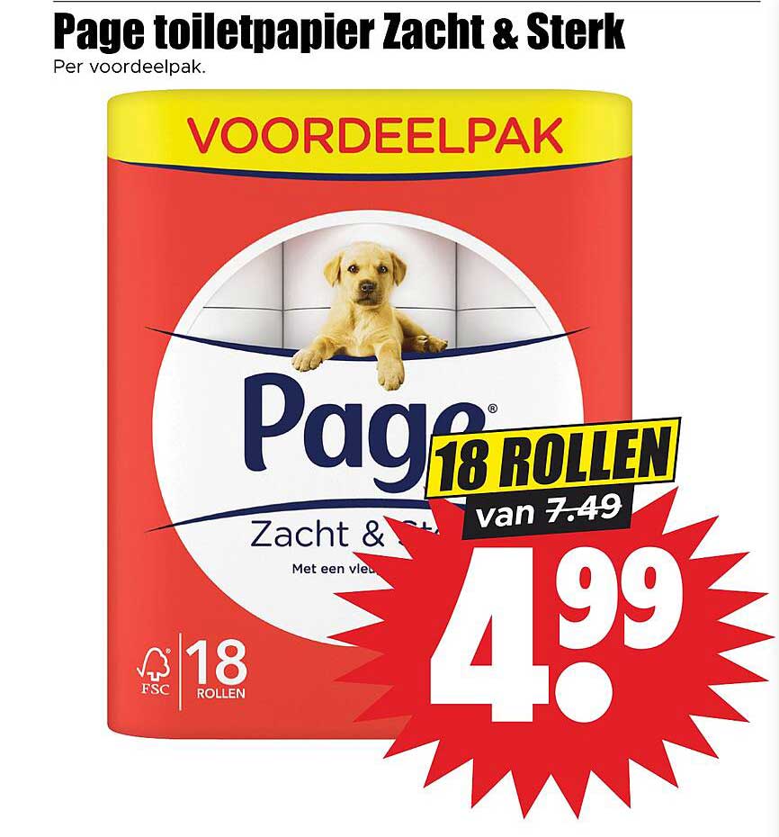 Page toiletpapier zacht & sterk per voordeelpakket 18 rollen