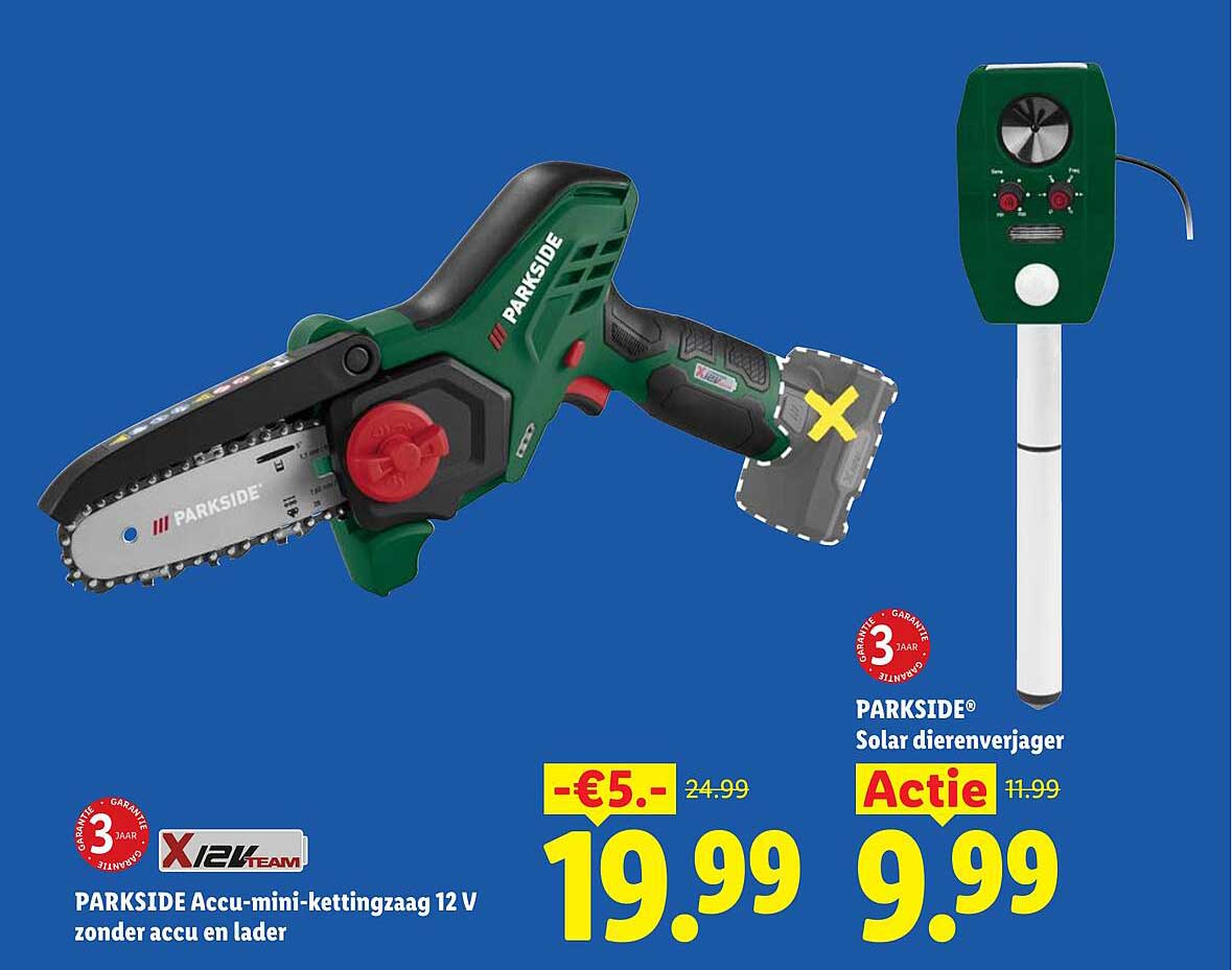 PARKSIDE Accu-mini-kettingzaag 12 V zonder accu en lader