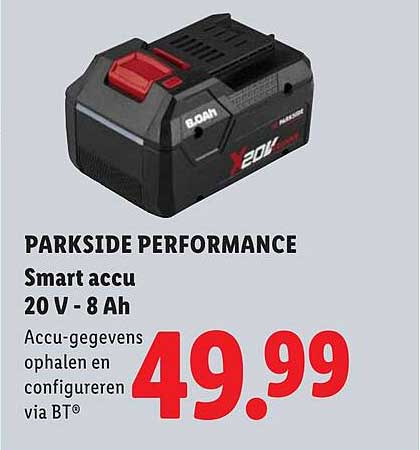 PARKSIDE PERFORMANCE Smart accu 20 V - 8 Ah