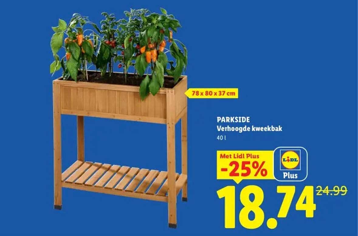 PARKSIDE Verhoogde kweekbak 40 l Met Lidl Plus -25%