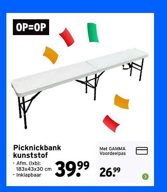 Picknickbank kunststof