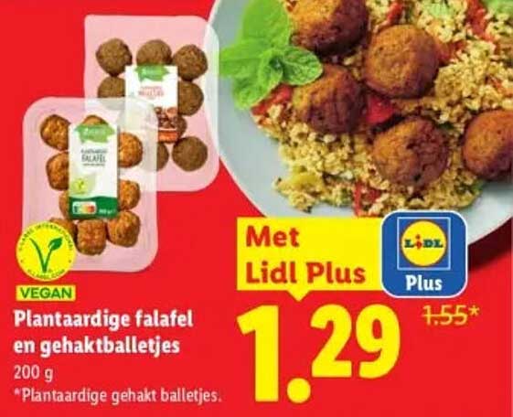 Plantaardige falafel en gehaktballetjes