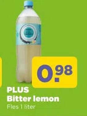PLUS Bitter lemon Fles 1 liter