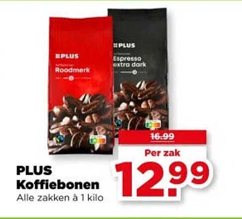 PLUS Koffiebonen Alle zakken à 1 kilo