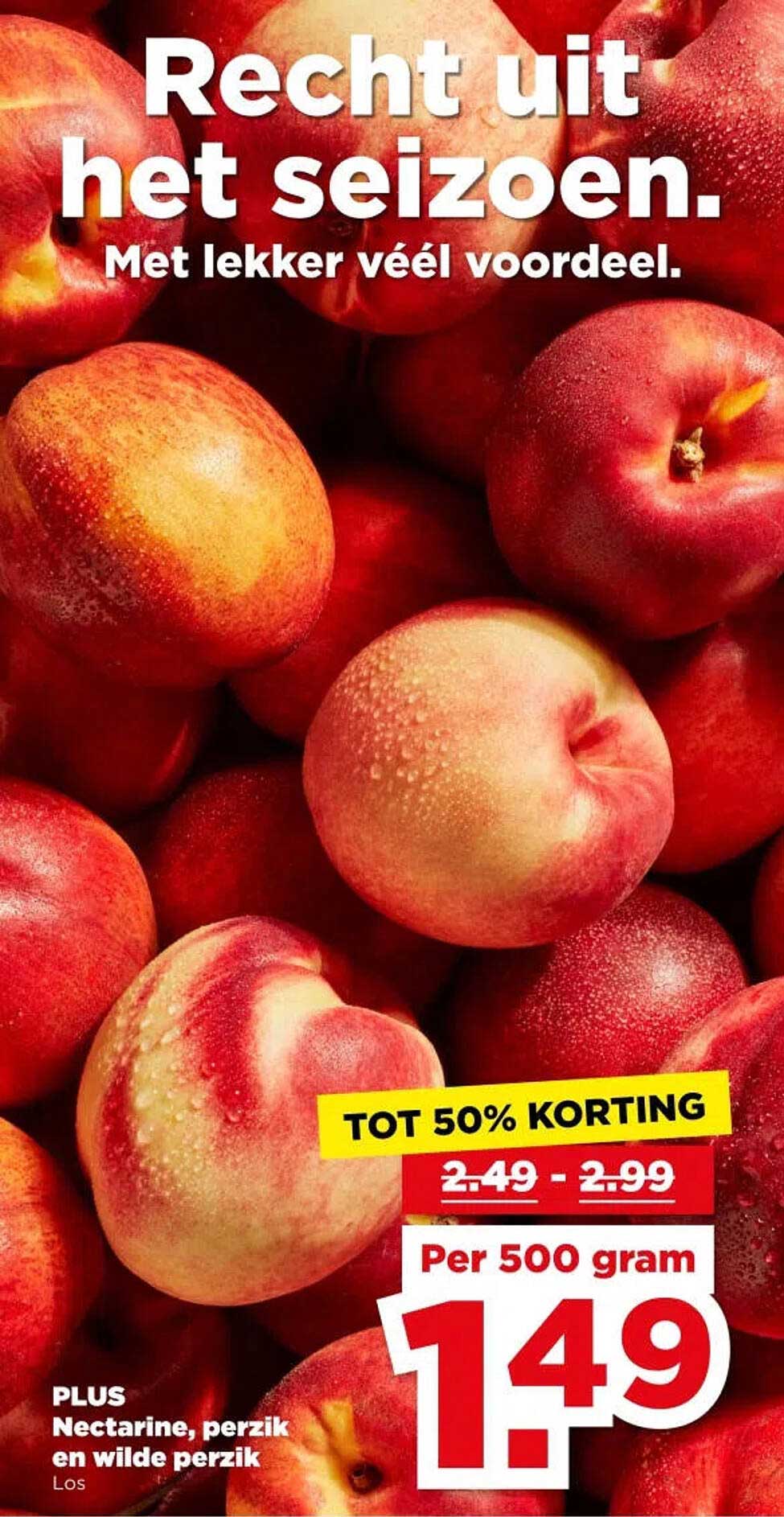 PLUS Nectarine, perzik en wilde perzik Los TOT 50% KORTING