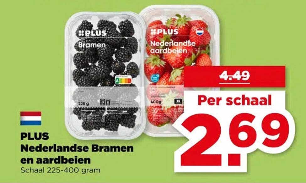 PLUS Nederlandse Bramen en aardbeien