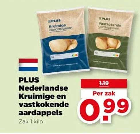 PLUS Nederlandse Kromige en vastkokende aardappels