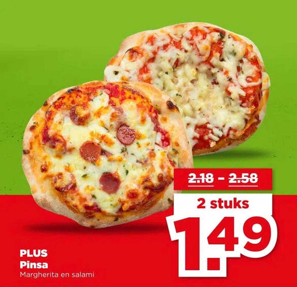 PLUS Pinsa Margherita en salami