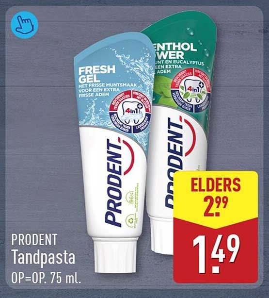PRODENT Tandpasta OP=OP. 75 ml.