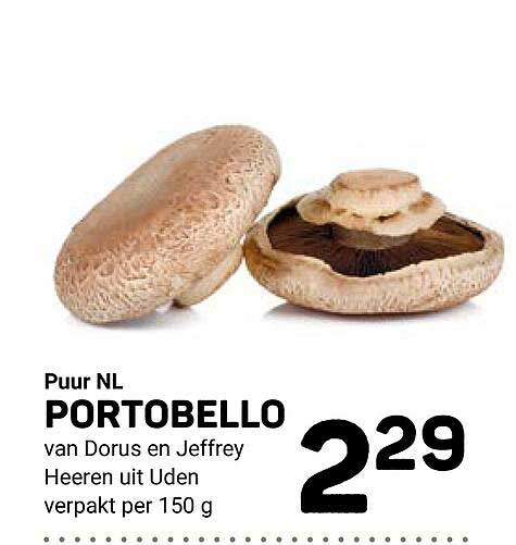 Puur NL PORTOBELLO van Dorus en Jeffrey Heeren uit Uden verpakt per 150 g