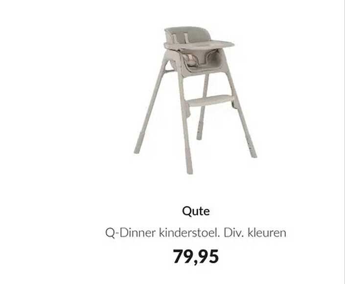 Q-Dinner kinderstoel. Div. kleuren
