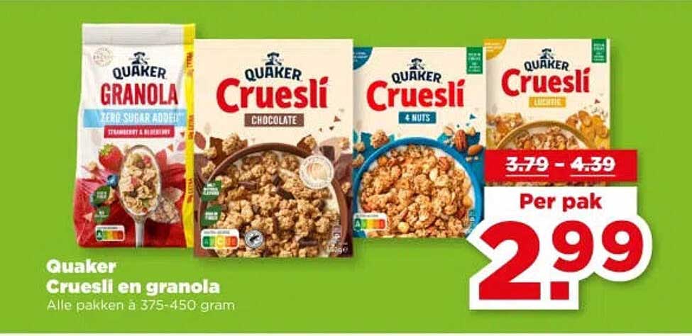 Quaker Cruesli en granola