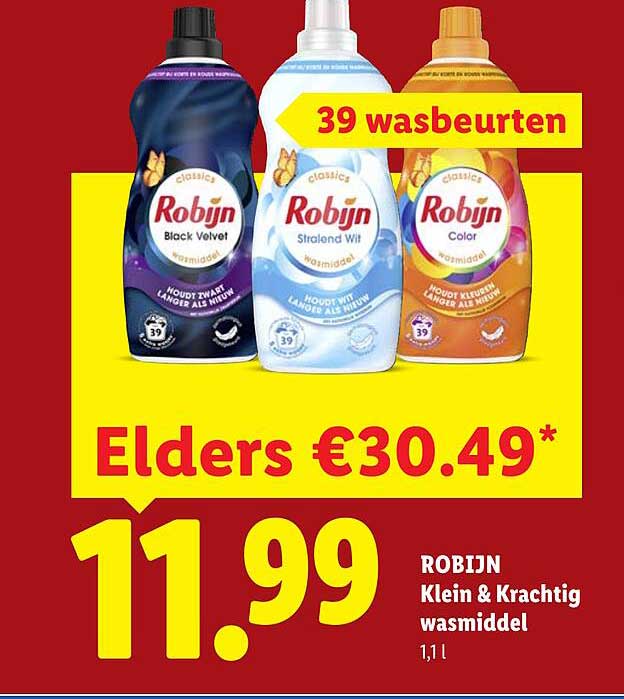 ROBIJN Klein & Krachtig wasmiddel 1,1l
