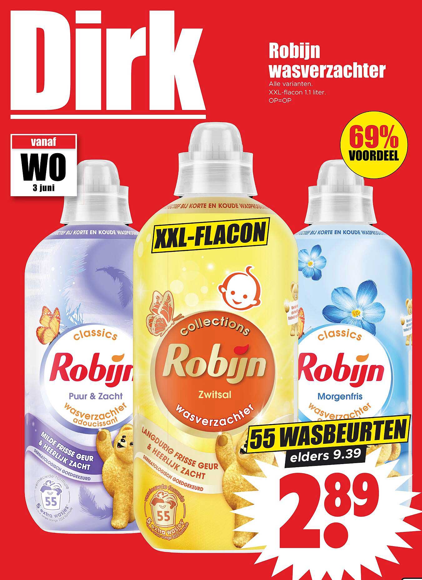 Robijn wasverzachter XXL-flacon 1.1 liter