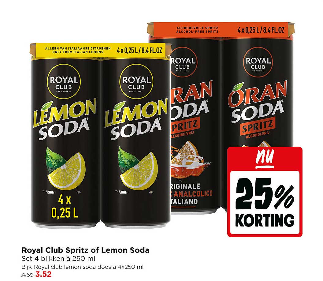 Royal Club Spritz of Lemon Soda