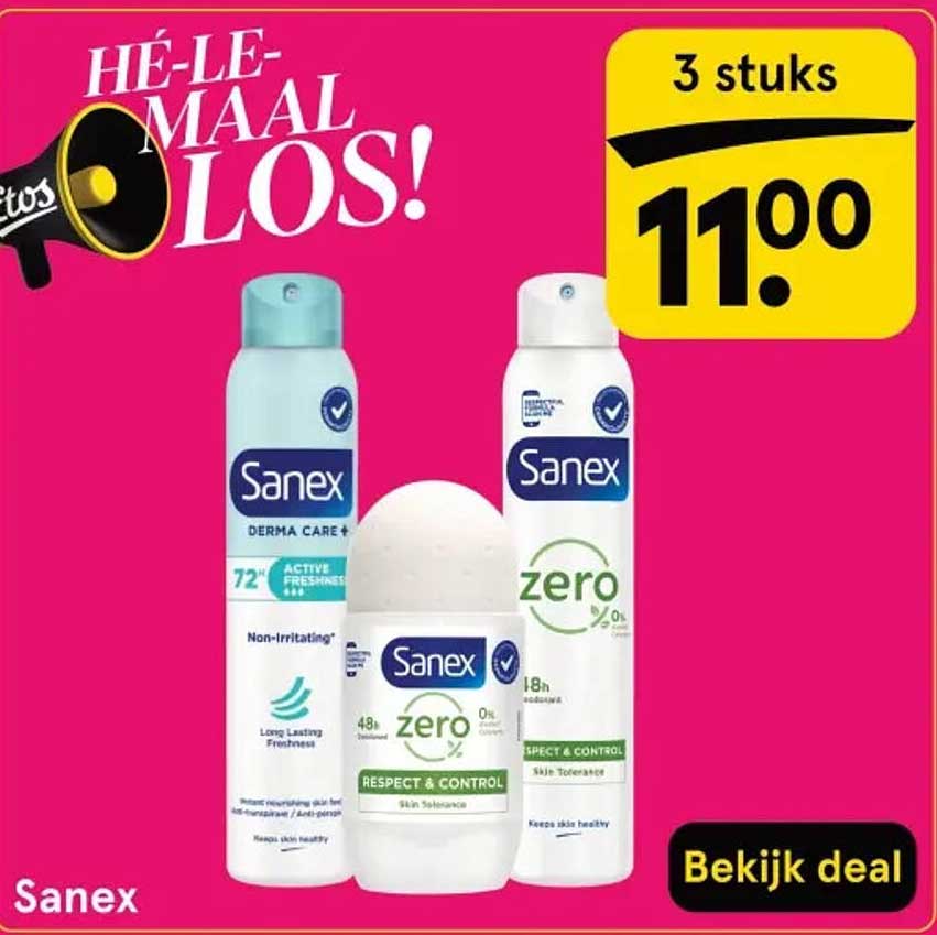 Sanex 3 stuks 11.00