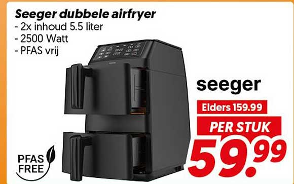 Seeger dubbele airfryer