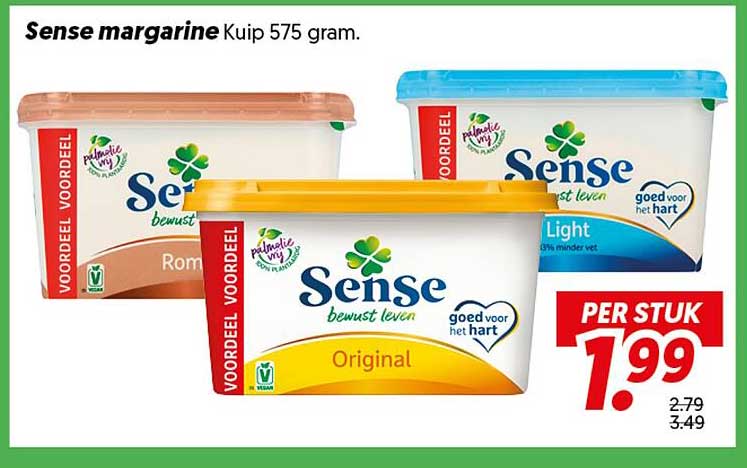 Sense margarine Kuip 575 gram.