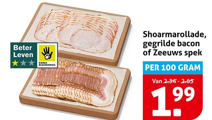 Shoarmarollade, gegrilde bacon of Zeeuws spek