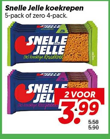Snelle Jelle koekrepen 5-pack of zero 4-pack. 2 VOOR