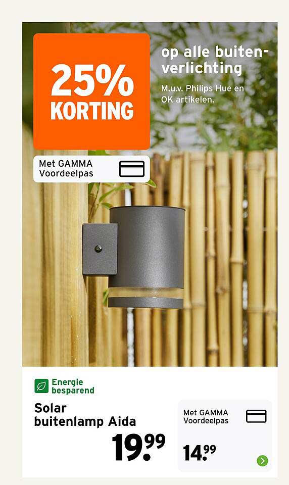 Solar buitenlamp Aida 25% KORTING