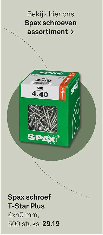 Spax schroef T-Star Plus 4x40 mm, 500 stuks