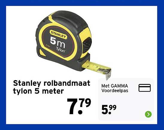 Stanley rolbandmaat nylon 5 meter