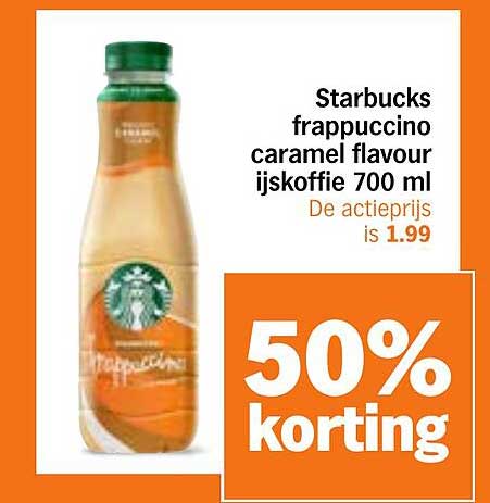 Starbucks frappuccino caramel flavour ijskoffie 700 ml 50% korting