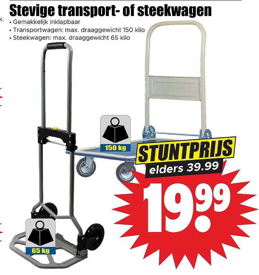 Stevige transport- of steekwagen