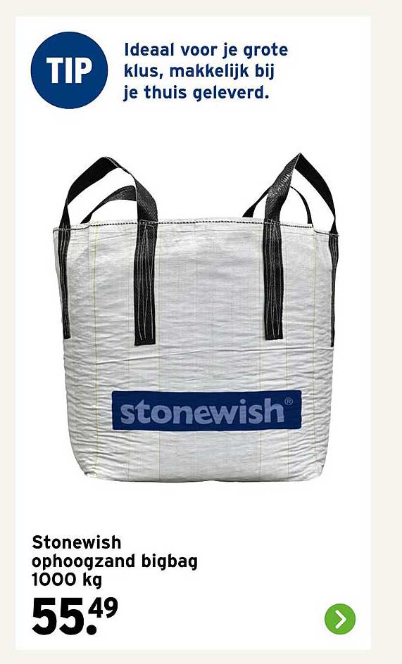 Stonewish ophoogzand bigbag 1000 kg