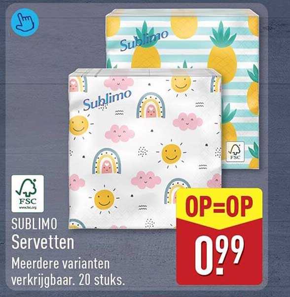 SUBLIMO Servetten