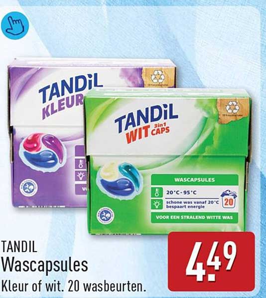 TANDIL Wascapsules Kleur of wit. 20 wasbeurten.