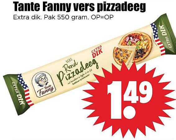 Tante Fanny vers pizzadeeg