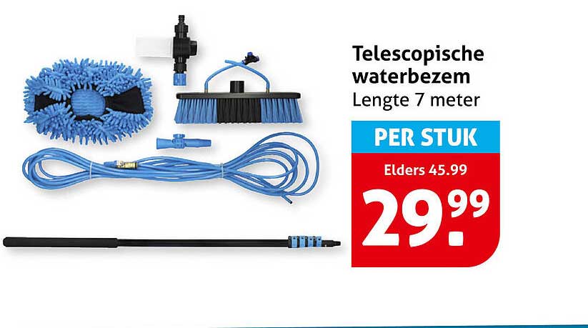 Telescopische waterbezem Lengte 7 meter PER STUK