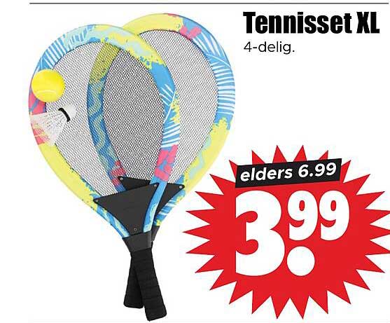 Tennisset XL 4-delig