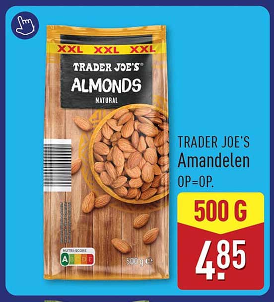 TRADER JOE'S Amandelen OP=OP. 500 G