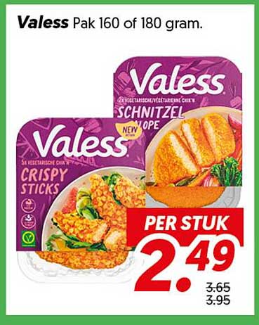 Valess Pak 160 of 180 gram. PER STUK